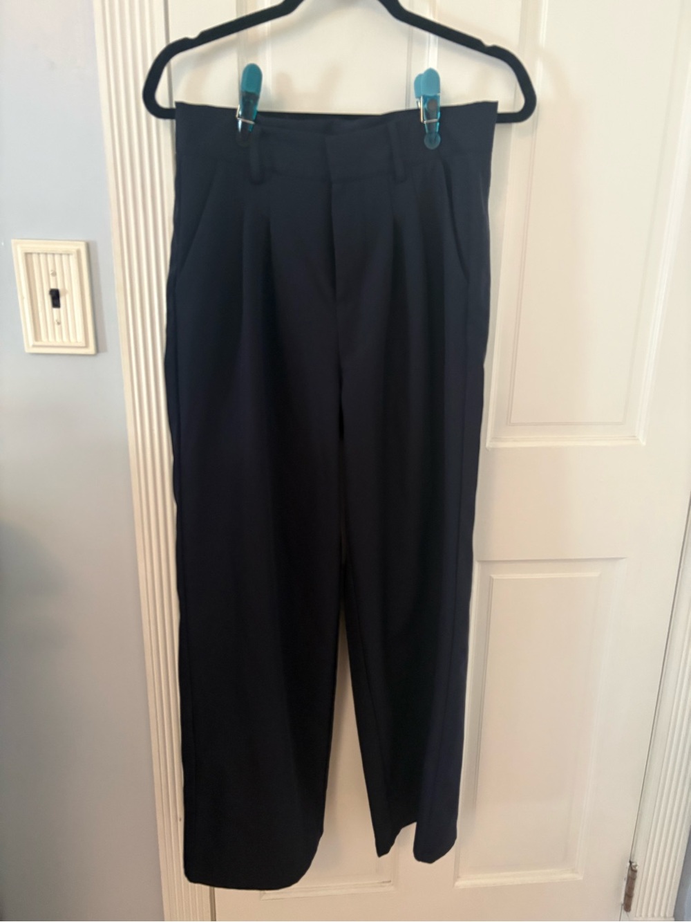 H&M Black Wide-Leg Trousers